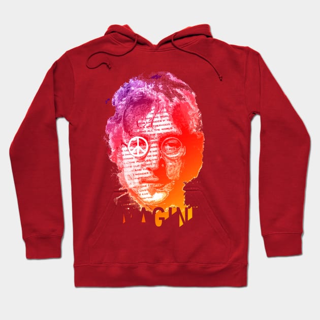 IMAGINE LENNON HIPPIE Hoodie by Progmetall